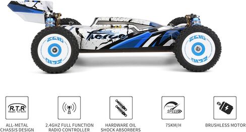WLtoys 124017 124019 V2 75KM/H 2.4G RC سيارة بدون فرش 4WD كهربائية عالية السرعة على الطرق الوعرة الانجراف التحكم عن بعد لعب للأطفال 124016 2B 3000mAh in Kuwait