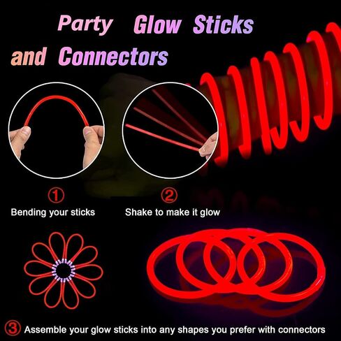 yofobu العصي الخضراء المتوهجة السائبة تضيء سوار القلائد المتوهجة مع موصلات 50ct 8 "glowsticks 4th of July لوازم حفلات النيون لعيد الميلاد عيد القديس باتريك عيد ميلاد الربيع الزفاف كرنفال الهذيان in Kuwait