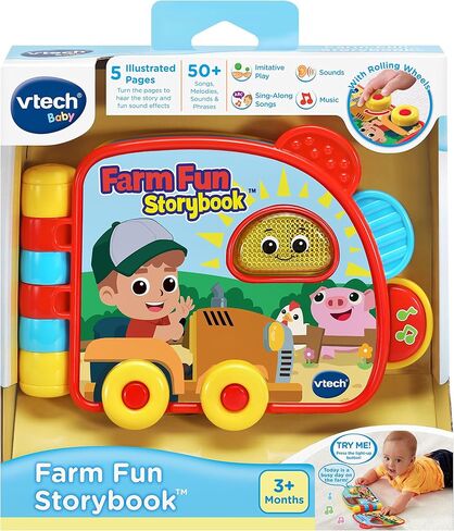 VTech Farm Fun Storybook, 3 months to 18 months, Red in Saudi Arabia