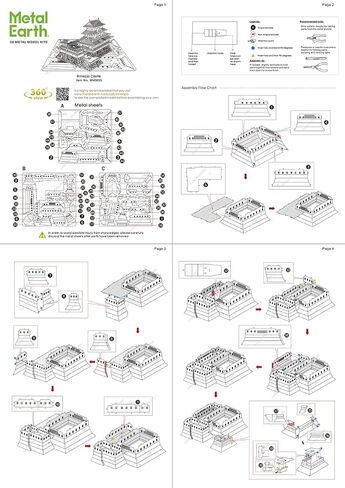 Metal Earth Fascinations Himeji Castle 3D Metal Model Kit Bundle with Tweezers in Saudi Arabia