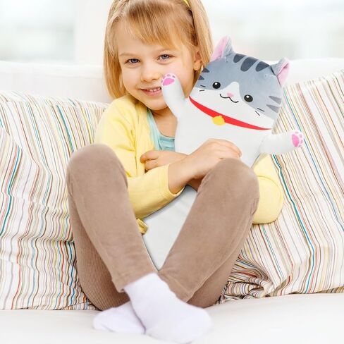 وسادة قطيفة طويلة من BenBen، وسادة جسم حيوان محشو للقطط، 20 بوصة/50 سم، لعبة إسفنجية ناعمة لطيفة هدية للأطفال والشباب in Kuwait