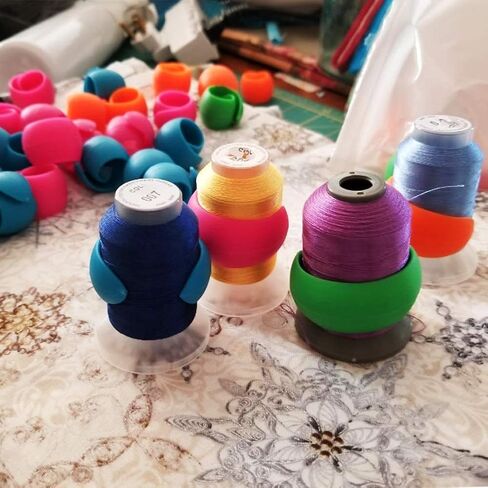 YEQIN 12 Pieces Thread Spool Huggers/Thread Spool Savers -Prevent Thread Tails from Unwinding - No Loose Ends for Sewing and Embroidery Machine Thread Spools in Saudi Arabia