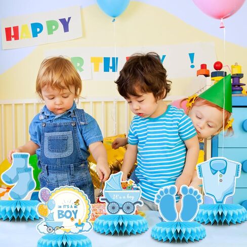 9pcs Big Blue Baby Shower Decorations for Boy, Boy Baby Shower Decorations, Its a Boy Centerpieces for Table, Baby Shower Centerpieces for Boys in Kuwait