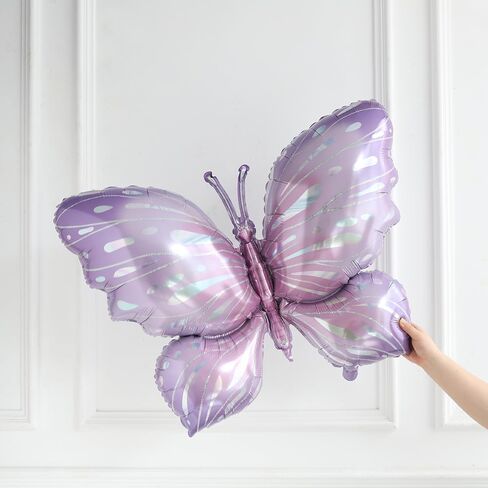 Butterfly Balloons 4 Pieces 40inch Blue Purple Butterfly Foil Mylar Balloons for Butterfly Themed Party Wedding Birthday Baby Shower Party Decoration (Blue) in Saudi Arabia