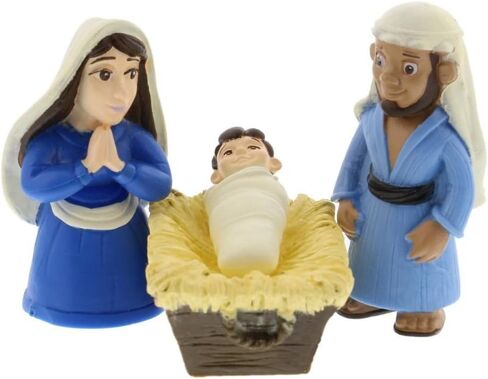 BibleToys Nativity Set - Christmas Story Manger Scene, 18 Pieces With Birth of Baby Jesus Mini-Storybook (in English & Spanish), Little Animals & Figures Indoor Playset, Children Ages 3 And Up in Saudi Arabia