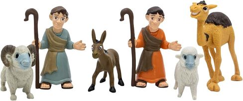 BibleToys Nativity Set - Christmas Story Manger Scene, 18 Pieces With Birth of Baby Jesus Mini-Storybook (in English & Spanish), Little Animals & Figures Indoor Playset, Children Ages 3 And Up in Saudi Arabia