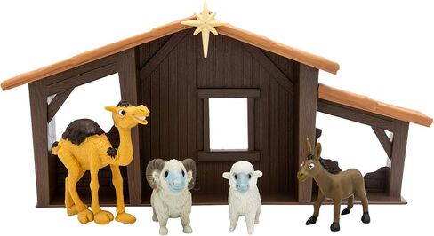 BibleToys Nativity Set - Christmas Story Manger Scene, 18 Pieces With Birth of Baby Jesus Mini-Storybook (in English & Spanish), Little Animals & Figures Indoor Playset, Children Ages 3 And Up in Saudi Arabia