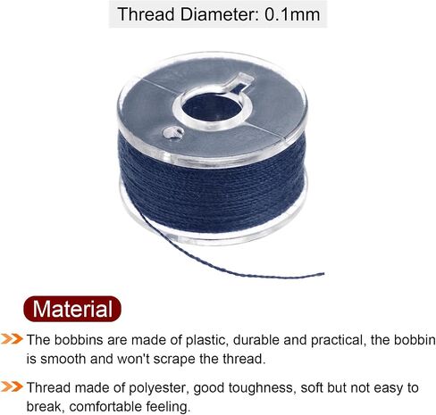 HARFINGTON Prewound Bobbin Thread Set Standard Sizes with 25 Compartments Box for Embroidery and Sewing Machine, Blue in Saudi Arabia