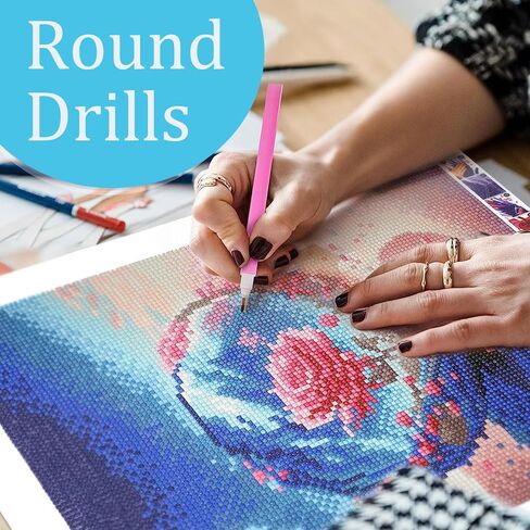 Landscape Diamond Art Painting Kits for Adults, Stained Glass Full Drill Diamond Dots Paintings for Beginners, Round 5D Paint with Diamonds Pictures Gem Art Painting Kits DIY Crafts Kits 14x14inch in Kuwait