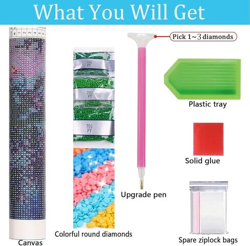 Landscape Diamond Art Painting Kits for Adults, Stained Glass Full Drill Diamond Dots Paintings for Beginners, Round 5D Paint with Diamonds Pictures Gem Art Painting Kits DIY Crafts Kits 14x14inch in Kuwait