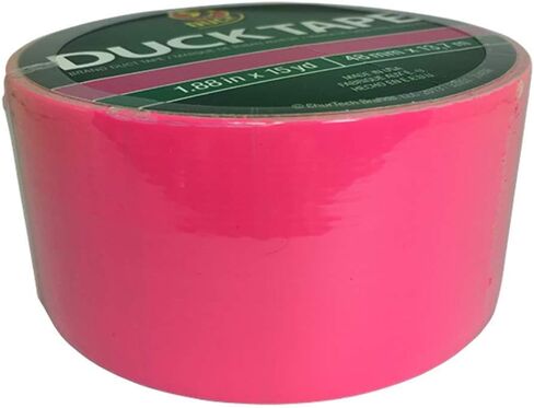 شريط لاصق ملون بلون نيون من علامة Duck Brand 868088 X-Facter، Funky Flamingo، 4.88 سم في 15 ياردة، بكرة واحدة in Saudi Arabia