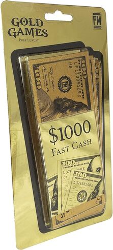 Gold Games Gold Cash, Fake Money, 1000 Dollars of Various Waterproof Gold Bills with Different Faces, Games, Entertainment in Kuwait