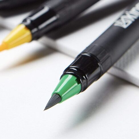 KINGART Pro Brush Pens, 48 Colors for Real Watercolor Painting with Flexible Nylon Brush Tips, Paint Markers for Coloring, Calligraphy and Drawing for Artists and Beginner Painters in Kuwait
