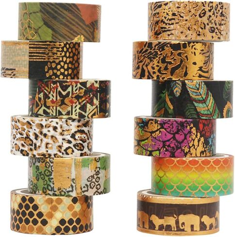 Loving Basso Vintage Washi Tape Set 20 Rolls,Black Decorative Washi Tape for Scrapbooking Supplies,Old Newspaper Antique Retro Wide Masking Tape Sets for Bullet Journal, Planner, DIY Crafts in Kuwait