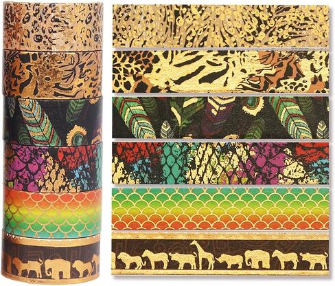 Loving Basso Vintage Washi Tape Set 20 Rolls,Black Decorative Washi Tape for Scrapbooking Supplies,Old Newspaper Antique Retro Wide Masking Tape Sets for Bullet Journal, Planner, DIY Crafts in Kuwait