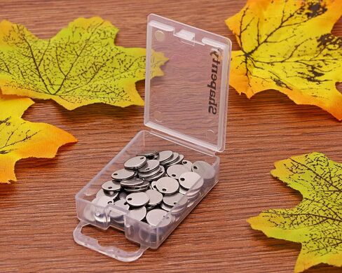 Shapenty Small Round Stainless Steel Flat Blank Stamping Tag Pendants Mini Discs for Bracelet Earring Necklace Chain Charms Jewelry Making and Specialized Photo Number Alphabet Stamping, 100PCS (12MM) in Saudi Arabia