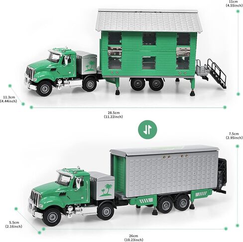 لعبة سيارة شاحنة التخييم الفاخرة من FUBARBAR - لعبة سيارة RV معدنية قوية مثالية للأولاد والبنات بعمر 3 4 5 6 سنوات - مغامرات رائعة أثناء اللعب (أحمر) in Kuwait