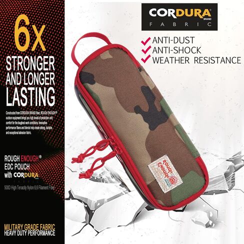Rough Enough Small Pencil Case for Adults Boys Preppy Teens School Office Stationary Art Supplies Cordura Army Camo in Saudi Arabia