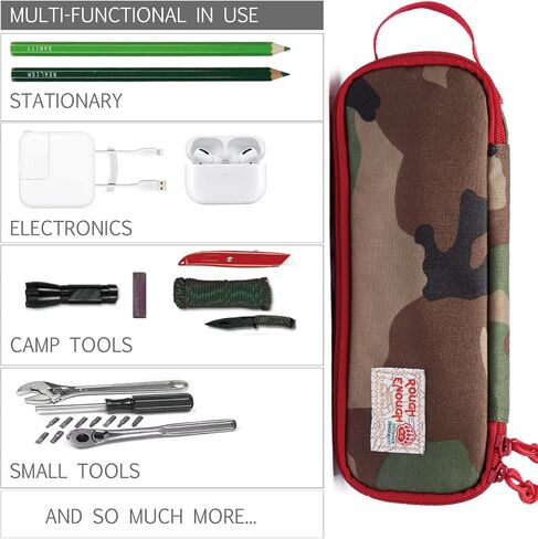Rough Enough Small Pencil Case for Adults Boys Preppy Teens School Office Stationary Art Supplies Cordura Army Camo in Saudi Arabia