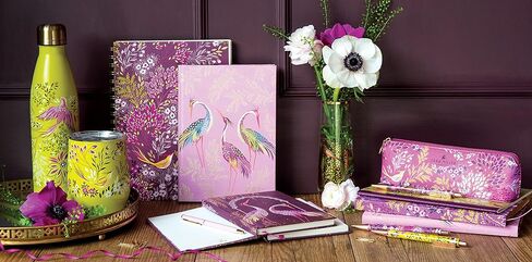 Portico Designs Pencil Case Sara Miller London Faux Leather Small Zippered Pouch, Purple in Kuwait