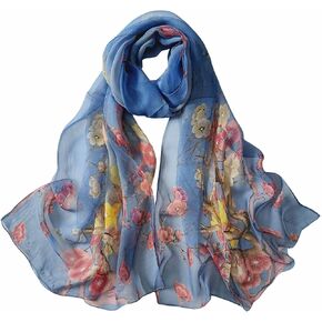 Acotavie Scarfs for Women Lightweight Print Floral Pattern Scarf Fashion Scarves Sunscreen Wraps Shawls