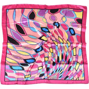 EIysee 35 x 35 Women's Fashion Pattern Large Square Silk Like Hair Scarf Head Sleeping Wrap Satin Neck Bandana for Gift…