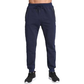 STICKON Mens Casual Joggers Sweatpants Athletic Track Pants with Zipper Pockets