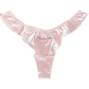 JOINFUN Women's Sexy Cartoon Underwear Funny Letter Print Panties Naughty Thong Briefs