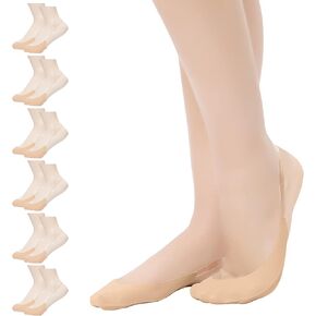 MANZI Womens Toe Topper Socks with Invisible SlingBack 6 Pairs Low Half Cut No Show Toe Covers for Heels in Saudi Arabia