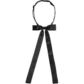 Allegra K Women's Pre-Tied Adjustable String Bow Tie with Long Ribbon Solid Color Uniform Bowties