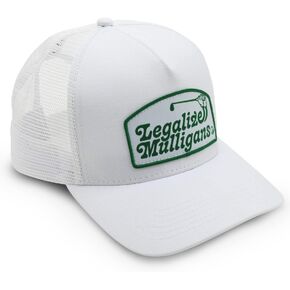 Funny Golf Legalize Mulligans Lucky Golfing Hat Embroidered Patch Mesh Back Trucker Snapback Hats Great Gifts for Golfer Cap