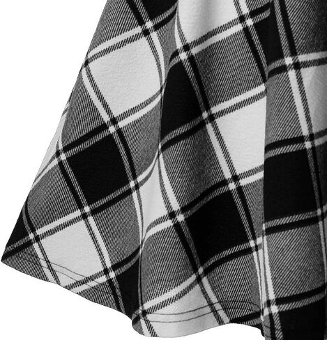 chouyatou Women's Versatile Lace Up High Waist A-Line Plaid Mini Skater Skirt in Saudi Arabia