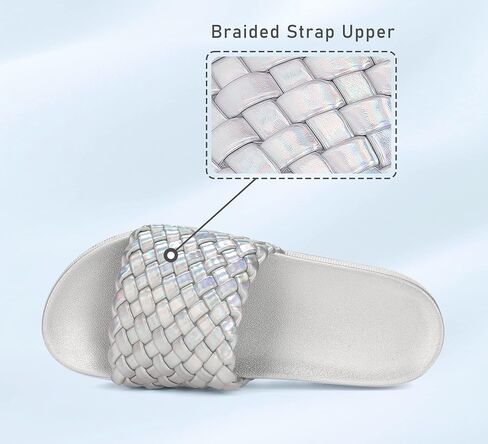 LUCKY STEP Women's Chunky Platform Braided Slide Sandals | Thick Sole Casual Summer Beach Shoes | Braided Strap Open Toe Wedge Woven Belt Slipper in Saudi Arabia