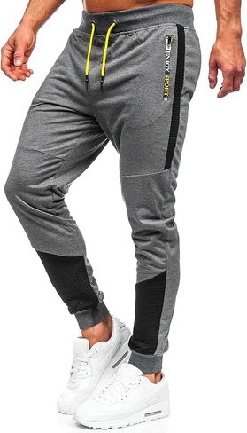 بنطال رياضي رجالي من Insenver، سروال رياضي للتدريب على صالة الألعاب الرياضية، بنطال رياضي مناسب للركض للرجال مع جيوب بسحاب in Kuwait