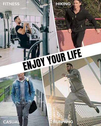 بنطال رياضي رجالي من Insenver، سروال رياضي للتدريب على صالة الألعاب الرياضية، بنطال رياضي مناسب للركض للرجال مع جيوب بسحاب in Kuwait