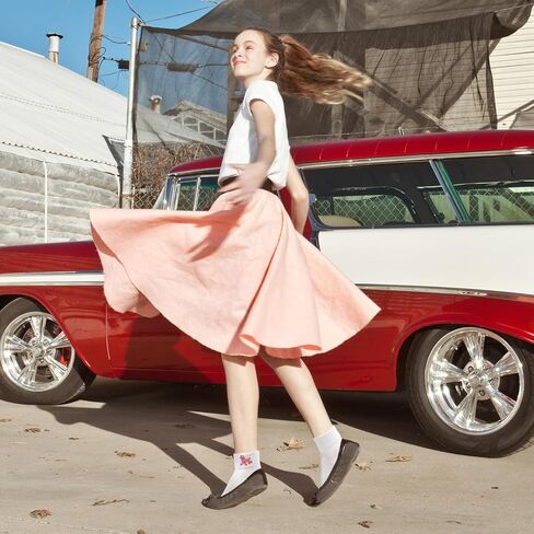 FAYBOX 2 Pairs 50s Bobby Socks with Poodle Applique Cute Poodle Socks Gifts for Girls 50s Socks Halloween in Kuwait