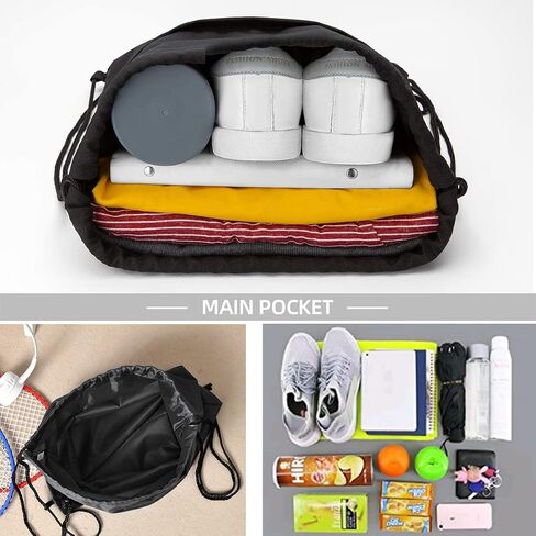 BINGONE Folding Sport Backpack Drawstring Bag Home Travel Storage Use in Kuwait