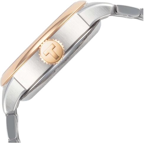Tissot Womens Chemin des Tourelles Powermatic 80 Helvetic Pride Lady 316L Stainless Steel case with Rose Gold PVD Coating Automatic Watch, Grey, Stainless Steel, 16 (T0992072211801) in Saudi Arabia