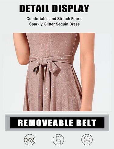 فساتين Dressystar الرسمية للنساء الترتر خمر 1950s ريترو كاب كم كوكتيل مساء حفل زفاف حفلة موسيقية اللباس in Kuwait