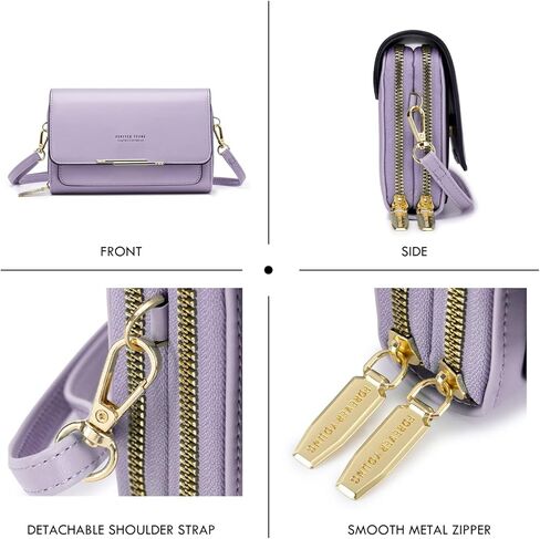 Roulens Small Crossbody Bag for Women,Cell Phone Purse Women's Shoulder Handbags Wallet Purse with Credit Card Slots in Kuwait