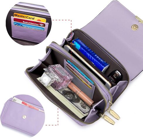 Roulens Small Crossbody Bag for Women,Cell Phone Purse Women's Shoulder Handbags Wallet Purse with Credit Card Slots in Kuwait