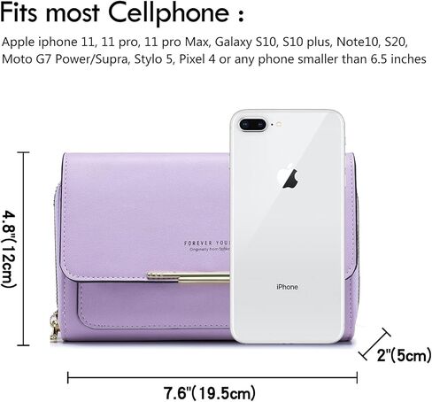 Roulens Small Crossbody Bag for Women,Cell Phone Purse Women's Shoulder Handbags Wallet Purse with Credit Card Slots in Kuwait