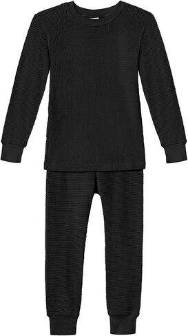 طقم ملابس داخلية حرارية للأولاد والبنات من City Threads بطبقة أساسية طويلة من القطن - ناعم 100% قطن - صنع في الولايات المتحدة الأمريكية in Kuwait