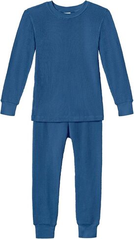 طقم ملابس داخلية حرارية للأولاد والبنات من City Threads بطبقة أساسية طويلة من القطن - ناعم 100% قطن - صنع في الولايات المتحدة الأمريكية in Saudi Arabia