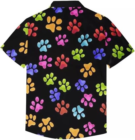 Unique Printed Funky Hawaiian Shirt Men Short Sleeve Shirt Top Blouse for Summer in Kuwait