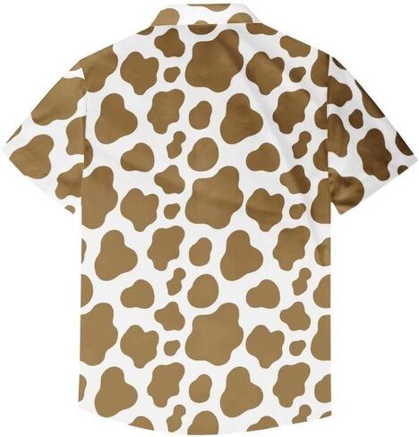Unique Printed Funky Hawaiian Shirt Men Short Sleeve Shirt Top Blouse for Summer in Kuwait