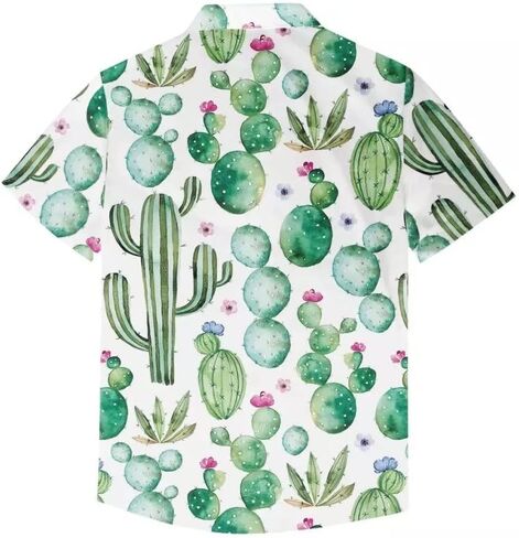 Unique Printed Funky Hawaiian Shirt Men Short Sleeve Shirt Top Blouse for Summer in Kuwait