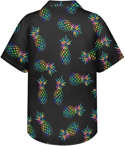 Unique Printed Funky Hawaiian Shirt Men Short Sleeve Shirt Top Blouse for Summer in Kuwait