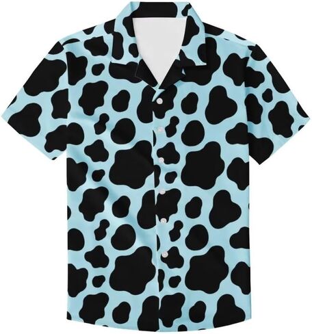 Unique Printed Funky Hawaiian Shirt Men Short Sleeve Shirt Top Blouse for Summer in Kuwait