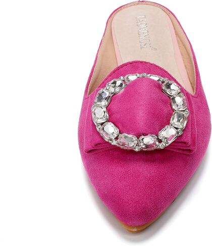 VYKF Mules for Women Flats Comfortable Slip on Backless Loafers Closed Toe Slides Women's Pointed Toe Mules Shoes in Kuwait